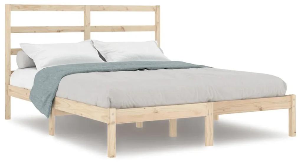 3104933 vidaXL Cadru de pat, 140x200 cm, lemn masiv de pin