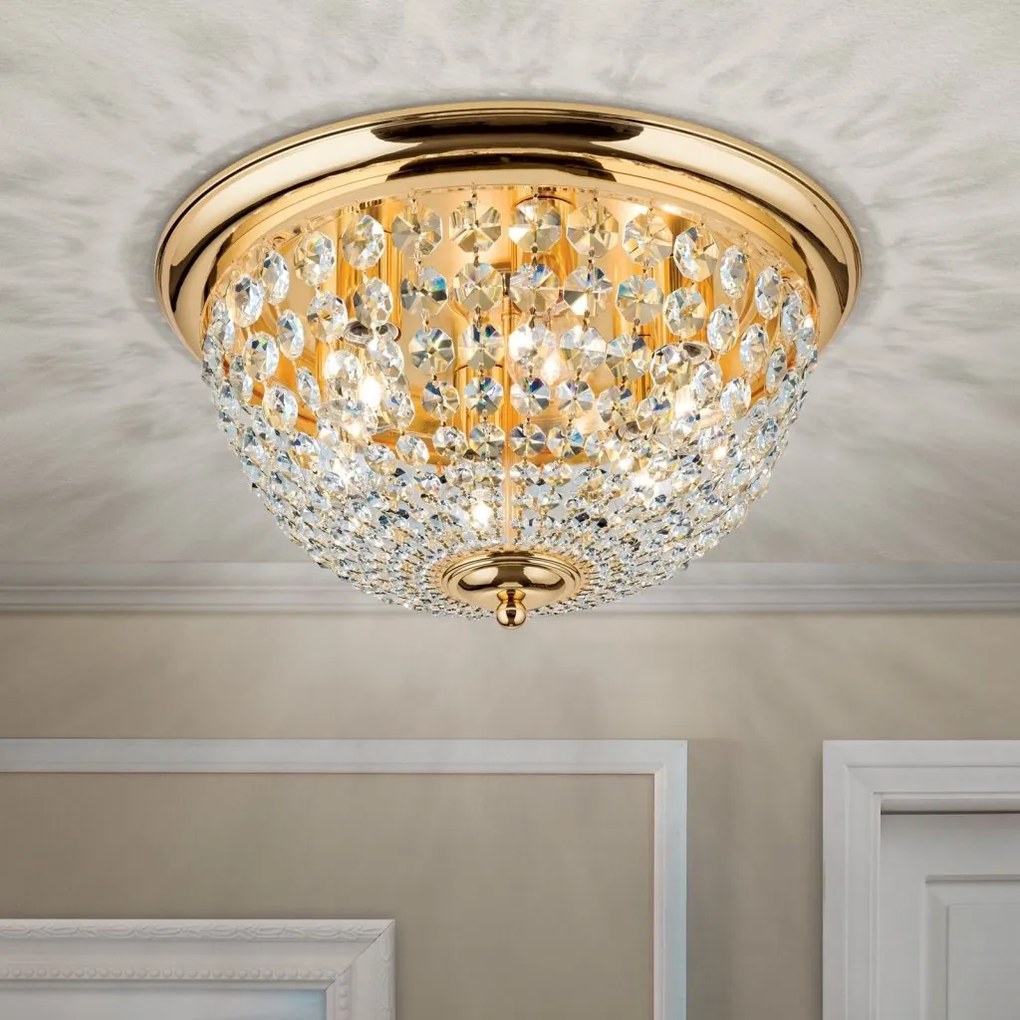 Plafoniera cristal Asfour design elegant lux PLAFOND D-47cm aurie
