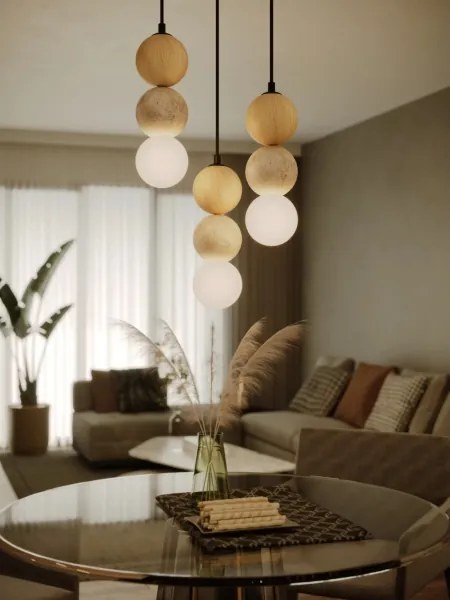 MAXLIGHT P0664 - Lampă suspendată pe cablu ALICE 1xG9/7W/230V Ø 10 cm negru/bej