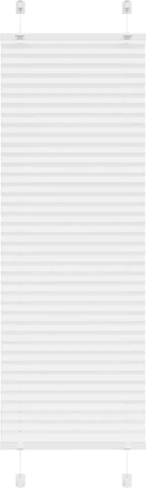 vidaXL Jaluzea plisată alb 50x150 cm Lățime țesătură 49,4cm poliester