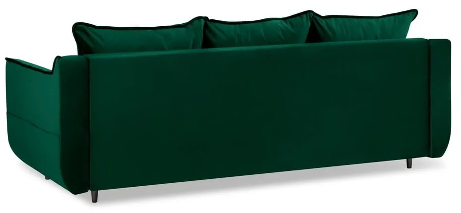 Canapea extensibilă din catifea Kooko Home Basso, verde