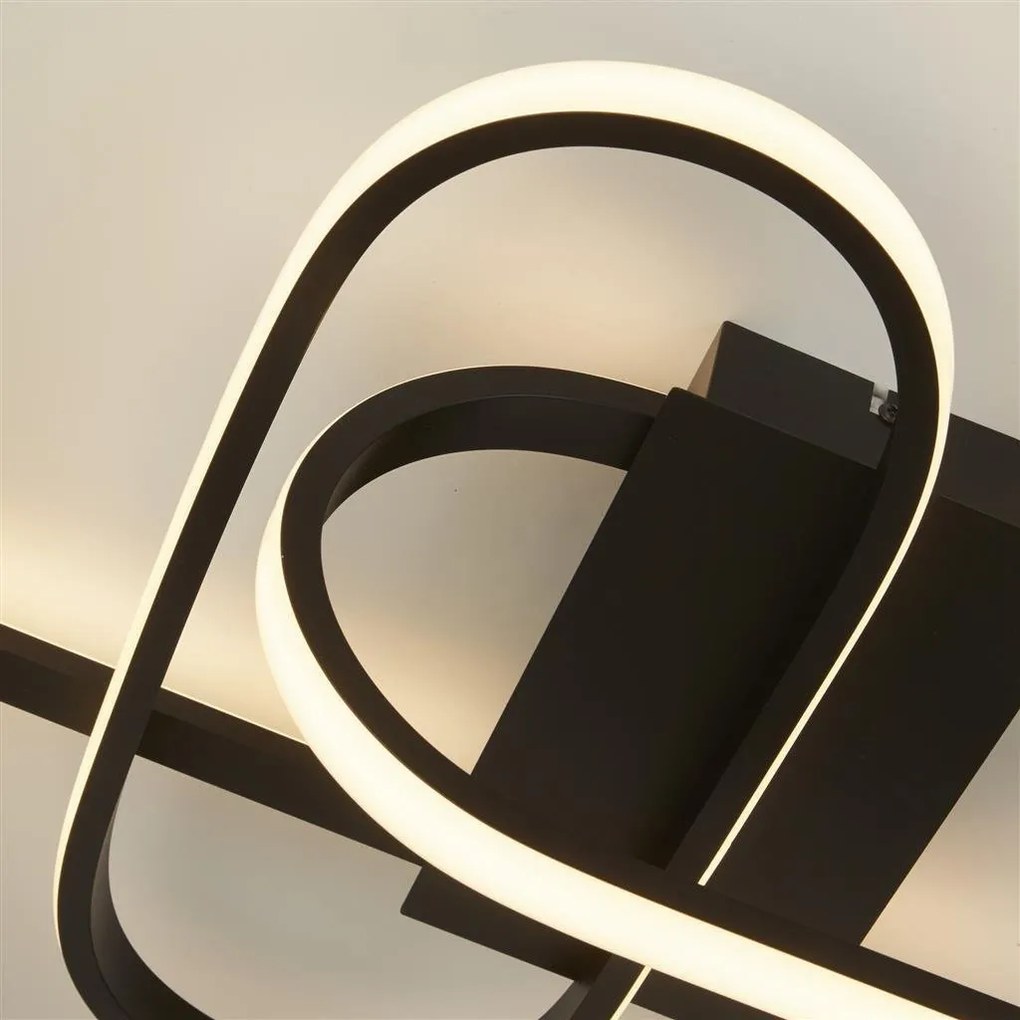 Lustra suspendata LED design modern Clip negru