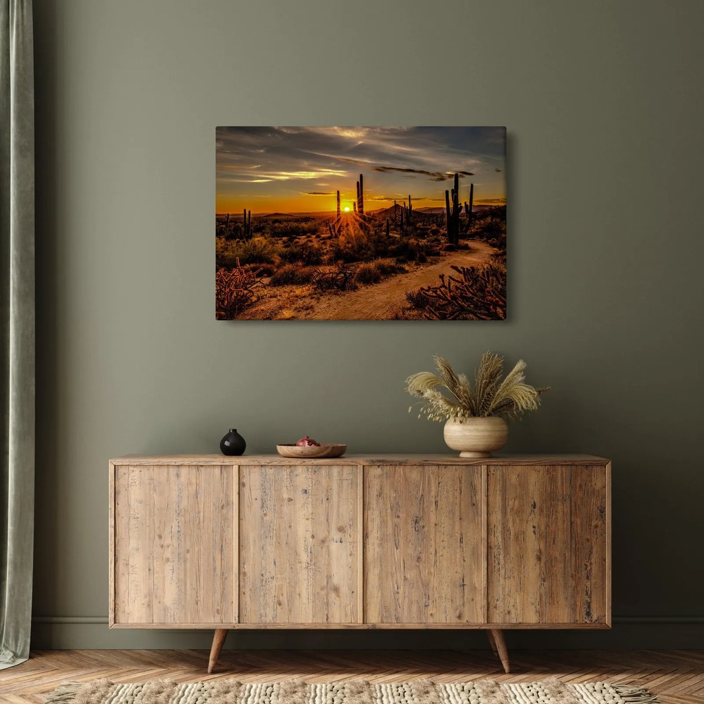 Tablou - Sfărșit de zi în deșertul Arizona (90x60 cm)
