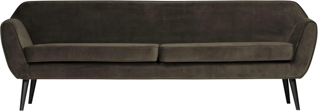 Canapea din catifea 230 cm Rocco XL Velvet Warm Green | WOOOD