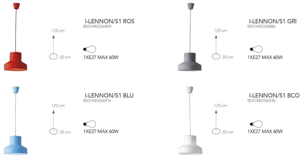 Pendul modern camera copii / tineret LENNON albastru