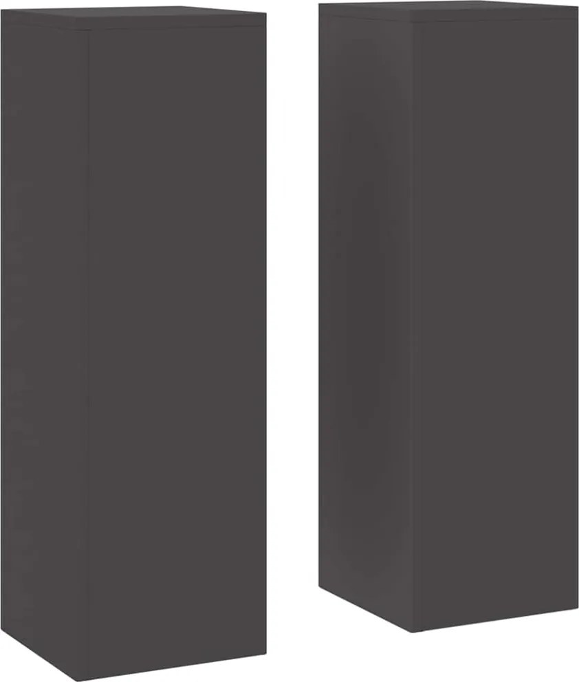 vidaXL Suport pentru plante 2 pcs Negru 24 x 24 x 75 cm Oțel