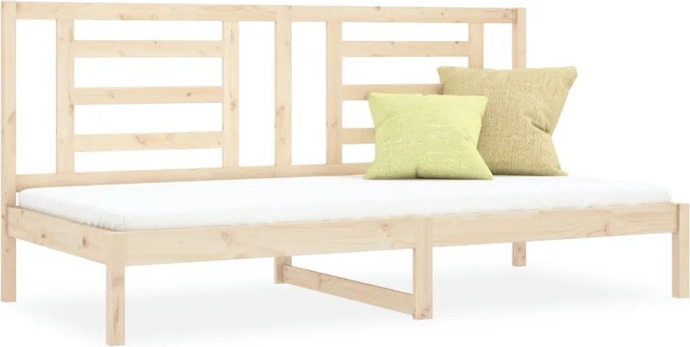 vidaXL Pat de zi fără saltea, 90x200 cm, lemn masiv pin