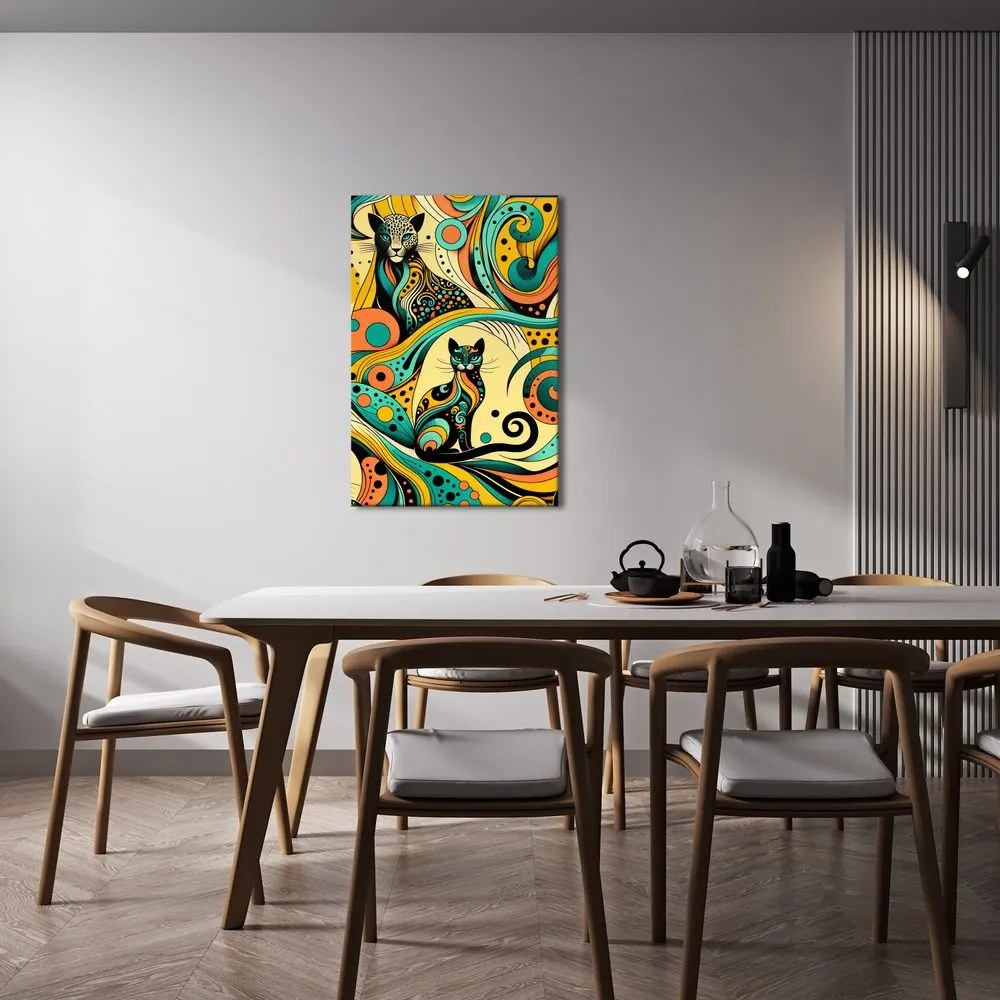 Tablou pisici ornamentale