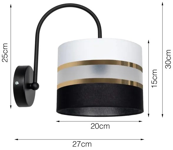 Aplică CORAL 1xE27/60W/230V neagră