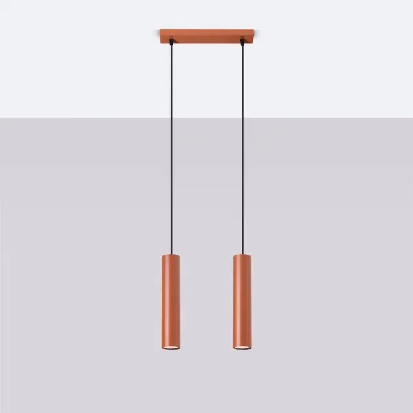 Lustră pe cablu Sollux SL.1490 LAGOS 2xGU10/10W/230V roșu