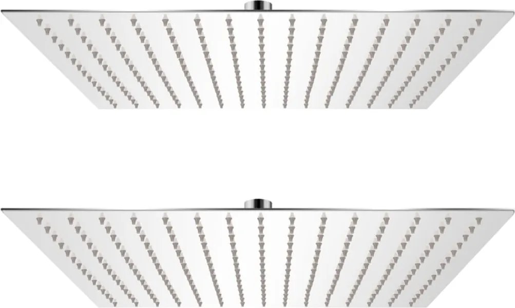 vidaXL Cap de duș tip ploaie, 2 buc., 40 x 40 cm, oțel inoxidabil