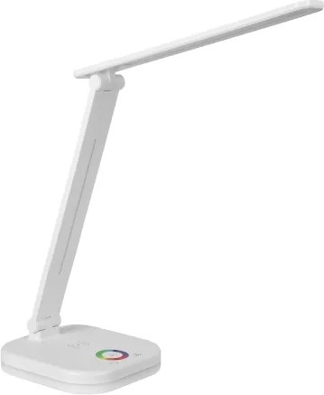 Lampă de birou LED RGBW dimabilă, cu încărcare wireless, LED/7W/5V USB, alb