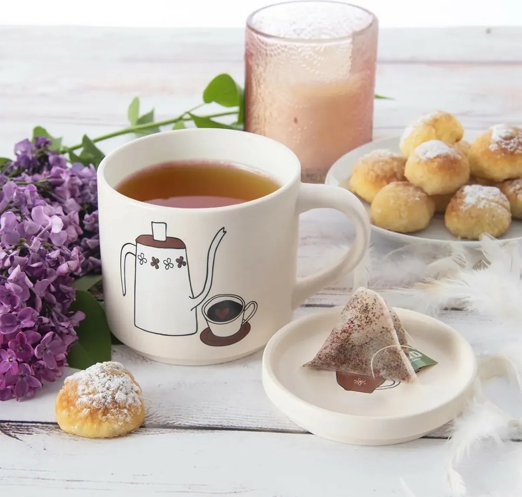 Cană din porțelan cu capac Orion Cafea, 0,45 l