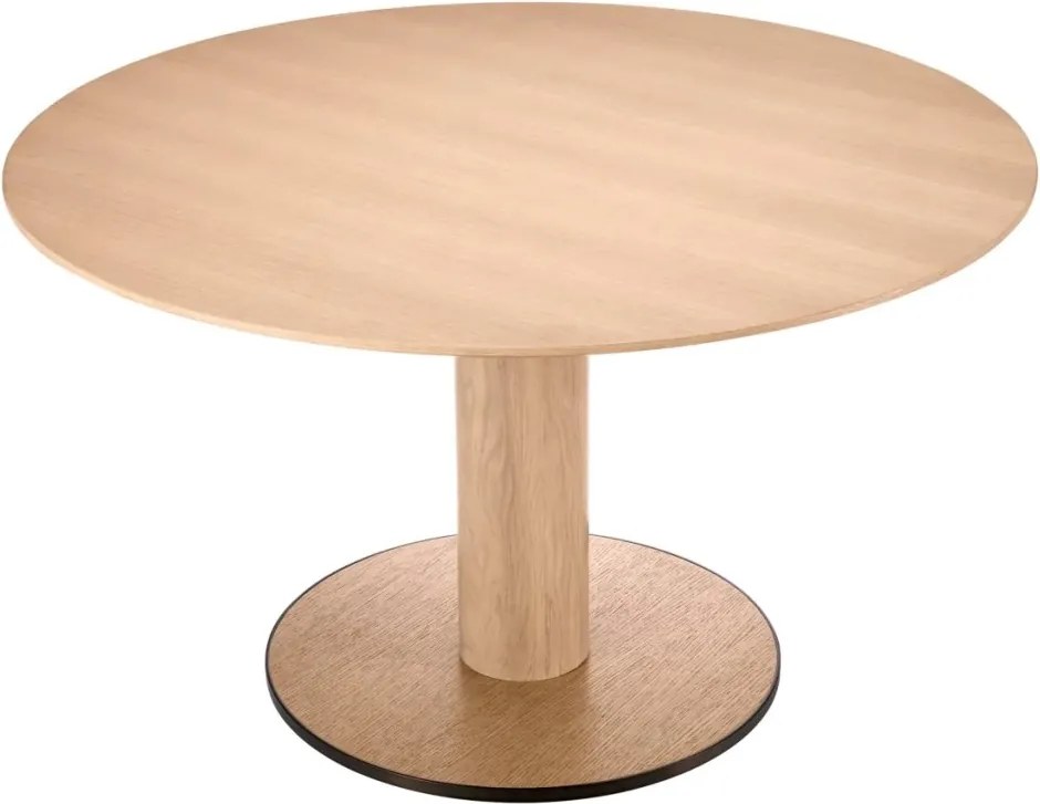 Masa rounda design LUX Astro 132cm, Natural oak