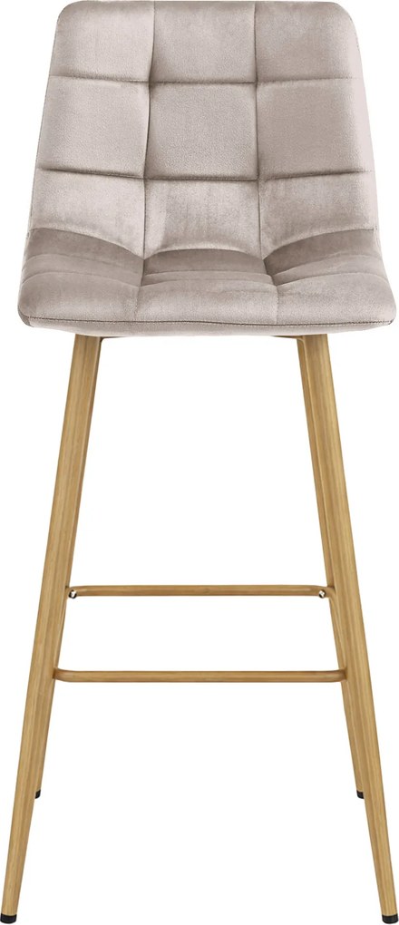 Scaun de bar ARCETO VELVET, bej