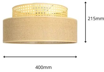 Plafonieră BOHO 1xE27/60W/230V bej