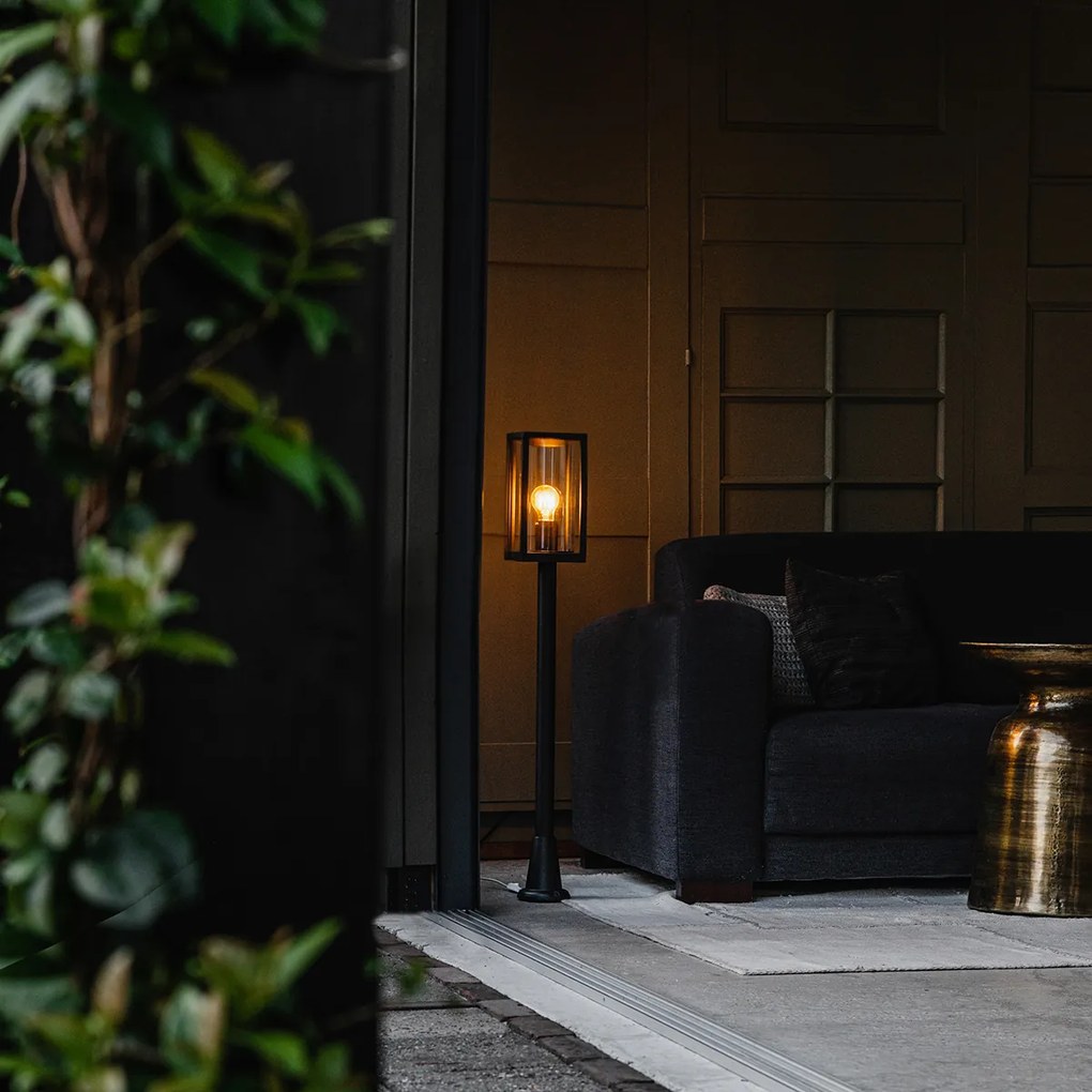 Lampă de podea industrială pentru exterior neagră 100 cm IP44 - Charlois
