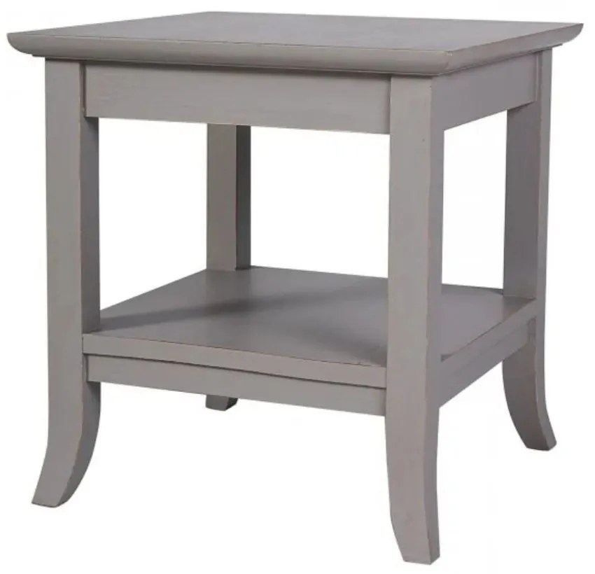 Noptiera gri, din lemn de pin, aspect rustic