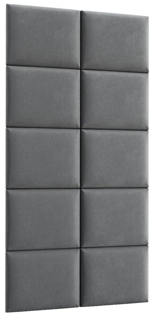 Set 10 panouri tapițate Quadra 100x200 cm (Gri). 1051976
