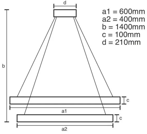 Lustră LED dimabilă pe cablu LED/65W/230V 3000-6500K crom + telecomandă