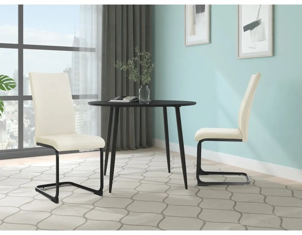 Scaune de dining crem 2 buc. din catifea Sia – Støraa