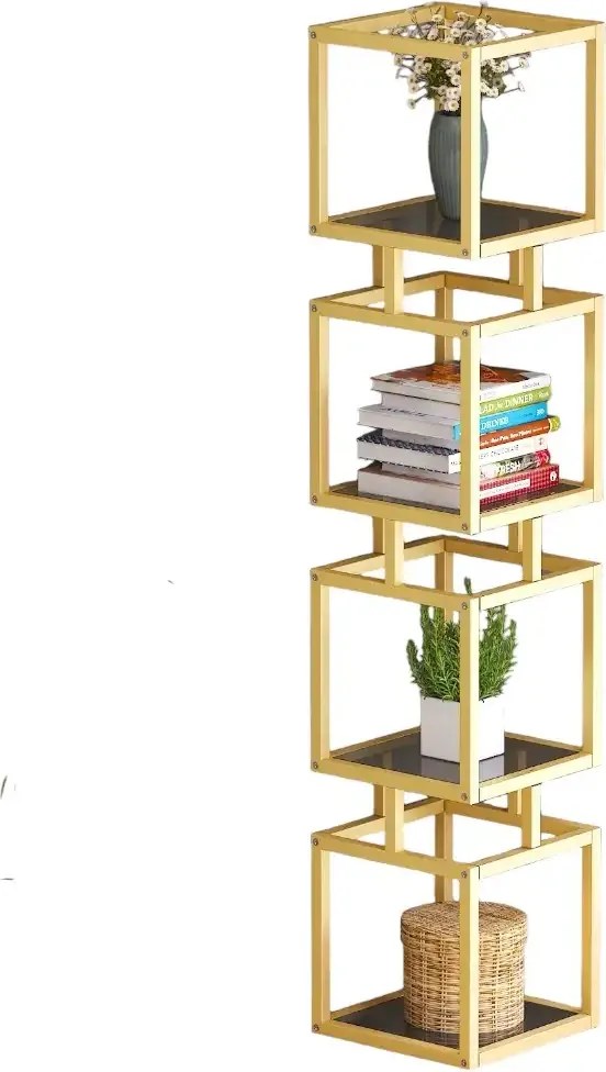 Biblioteca Art din metal culoare auriu 150 cm