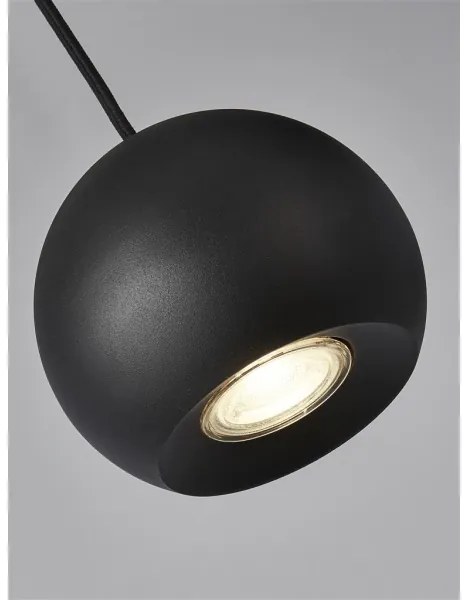 Lustră pe cablu EINDHOVEN 4xGU10/50W/230V neagră Searchlight 1014-4BK