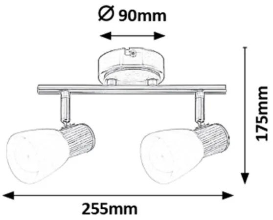 Rabalux 6487 - Lampă spot GAVIN 2xE14/40W