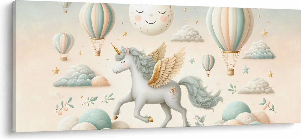 Tablou - Unicorn fericit (120x50 cm)