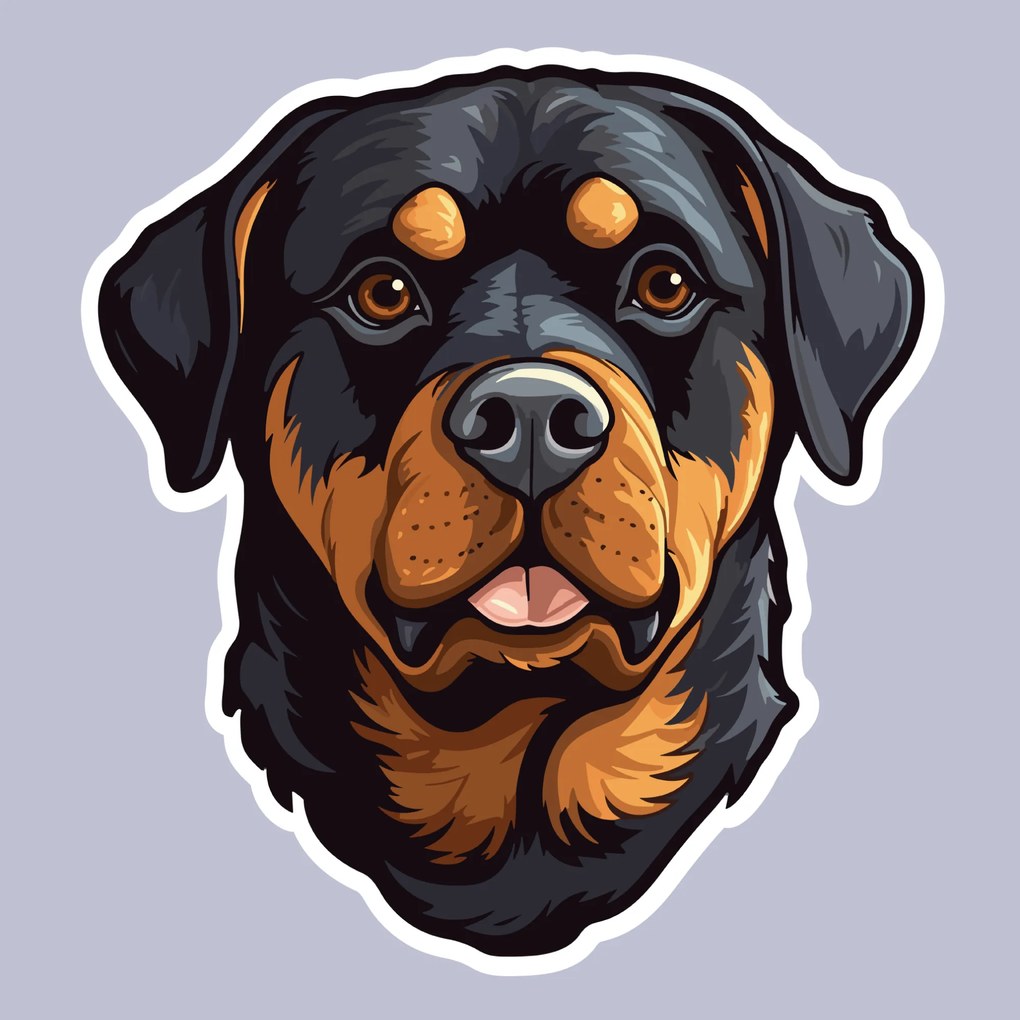 PIPPER. Autocolant Rottweiler mărimea: 60cm
