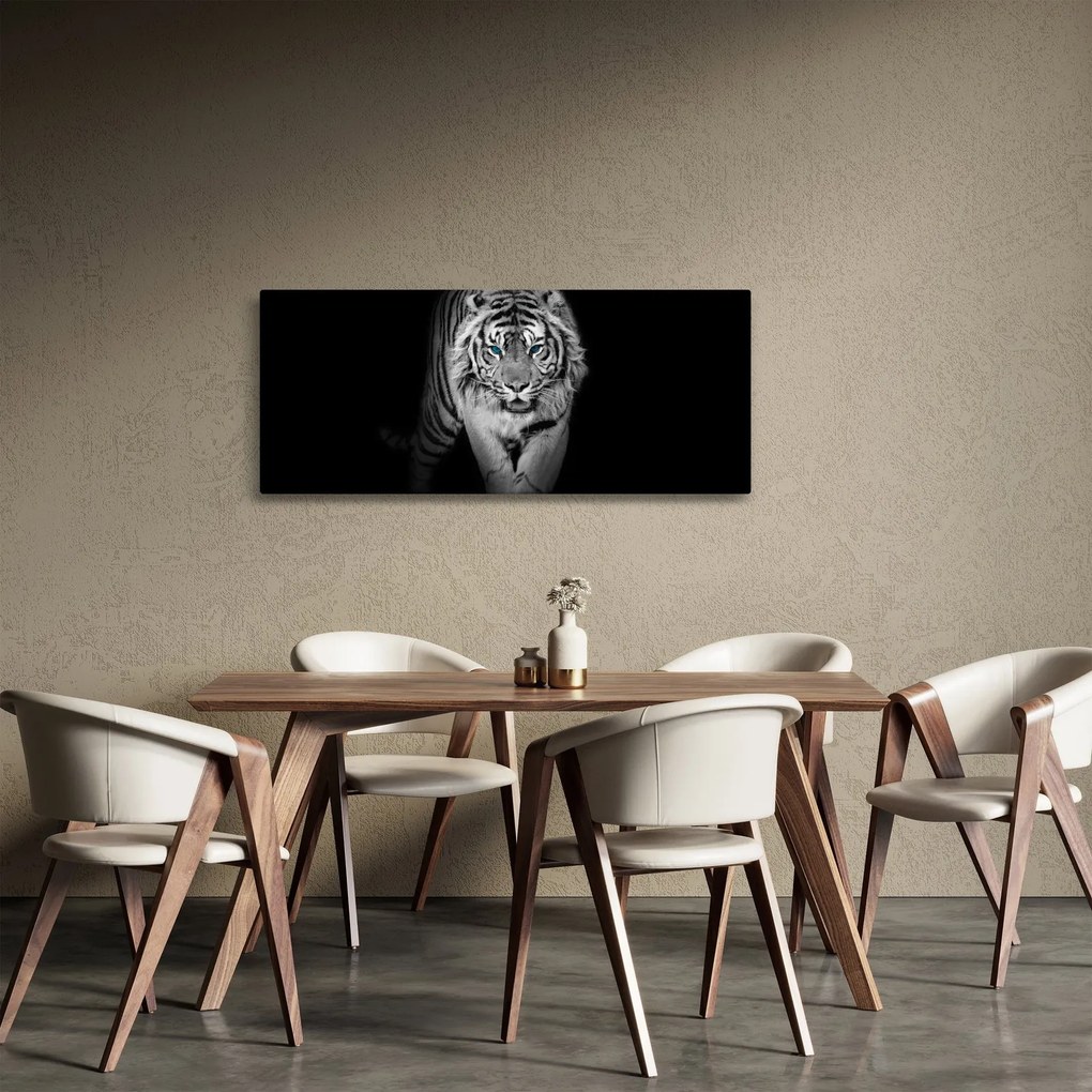 Tablou - Tigru cu ochi albaștri (120x50 cm)