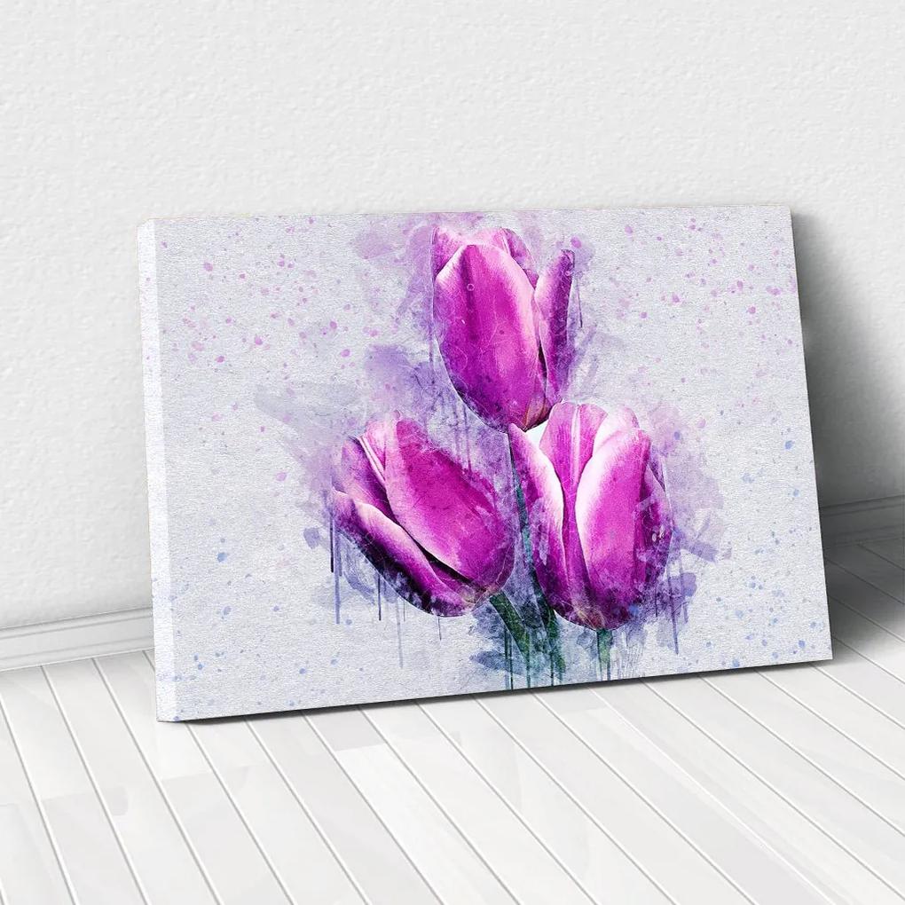 Tablou Canvas -Lalele violet 80 x 125 cm