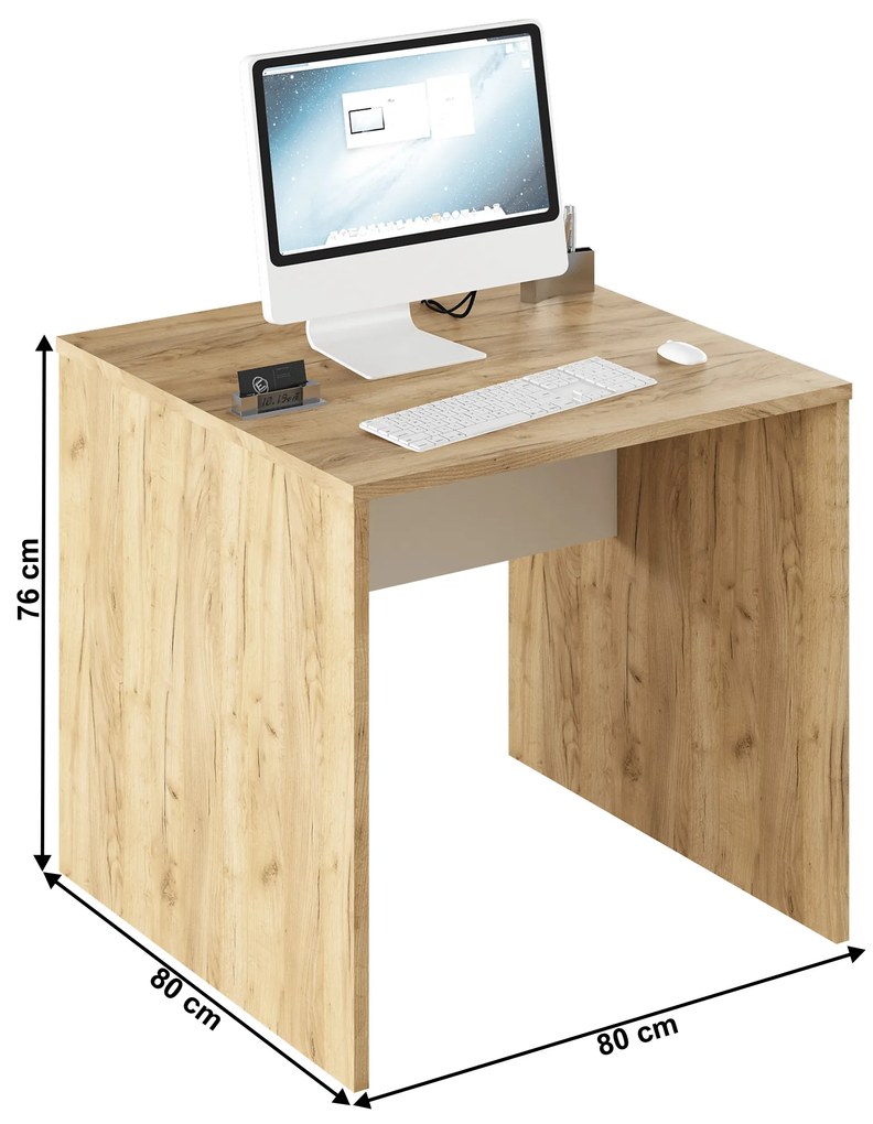 Masă PC Rumia 17 (stejar artisan + alb). 1064684