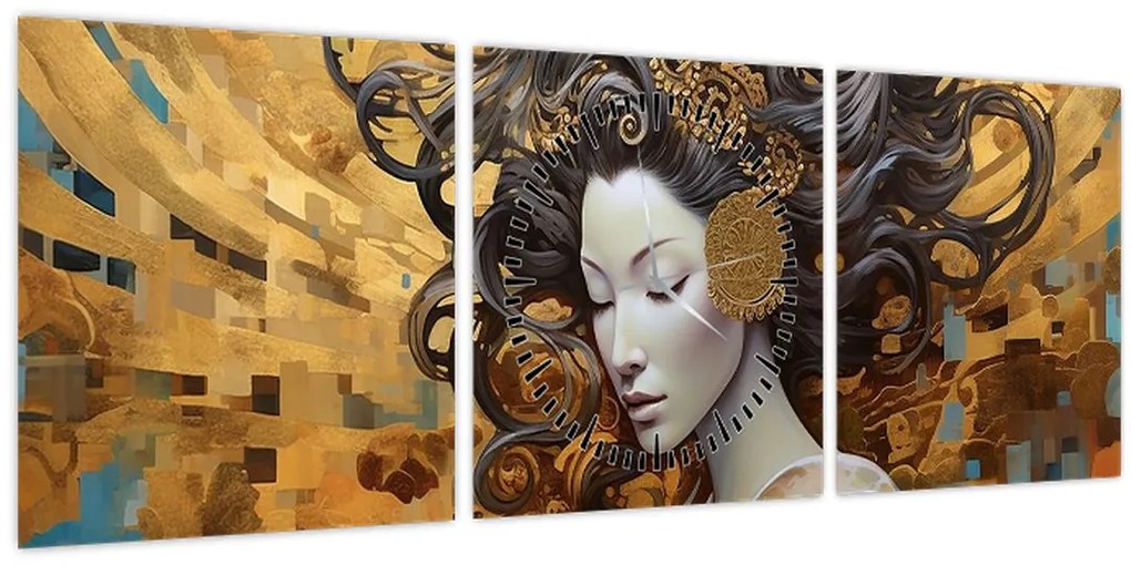 Tablou - Luminozitate (cu ceas) (90x30 cm)