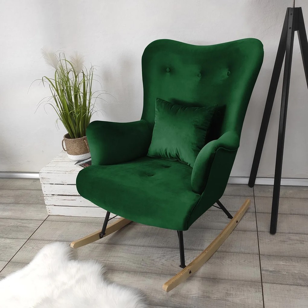 Fotoliu balansoar în stil scandinav Aria (Magic Velvet 2225). 1059398