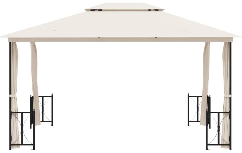 Foisor cu pereti laterali si acoperisuri duble crem 3x4 m Crem, 3 x 4 m