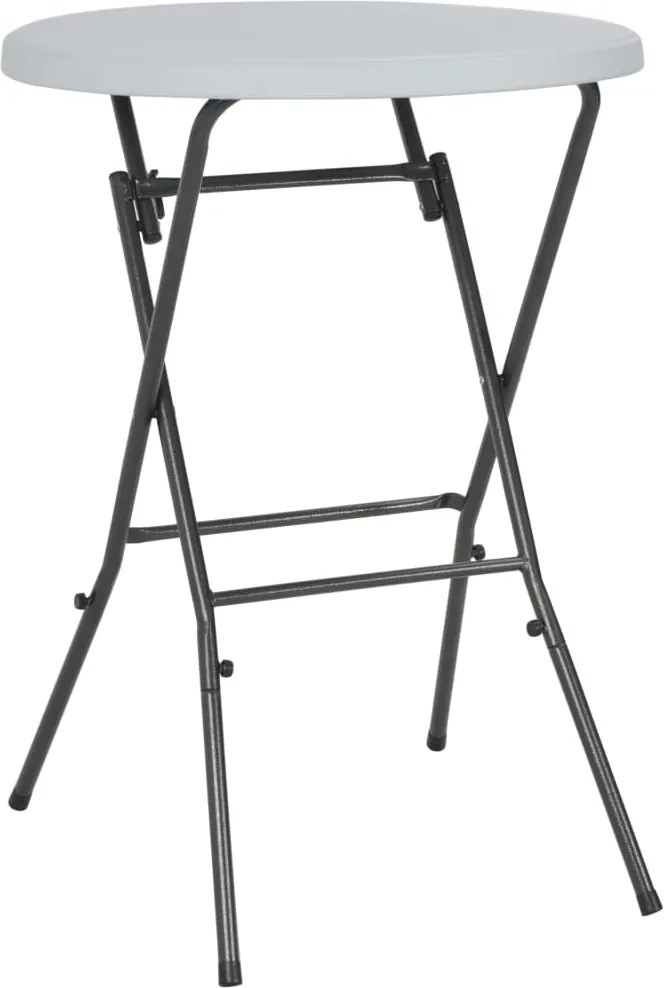 vidaXL Masă de bar pliabilă, alb, 80 x 110 cm, HDPE