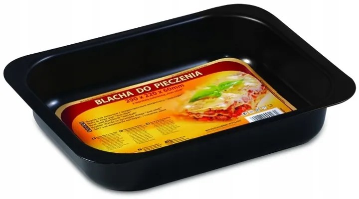 Tava copt 29x22x6cm, invelis non-stick, negru, SNB
