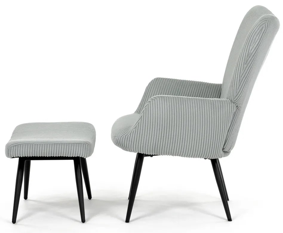 Fotoliu pentru relaxare cu suport pentru picioare L7285 BLUE6, albastru