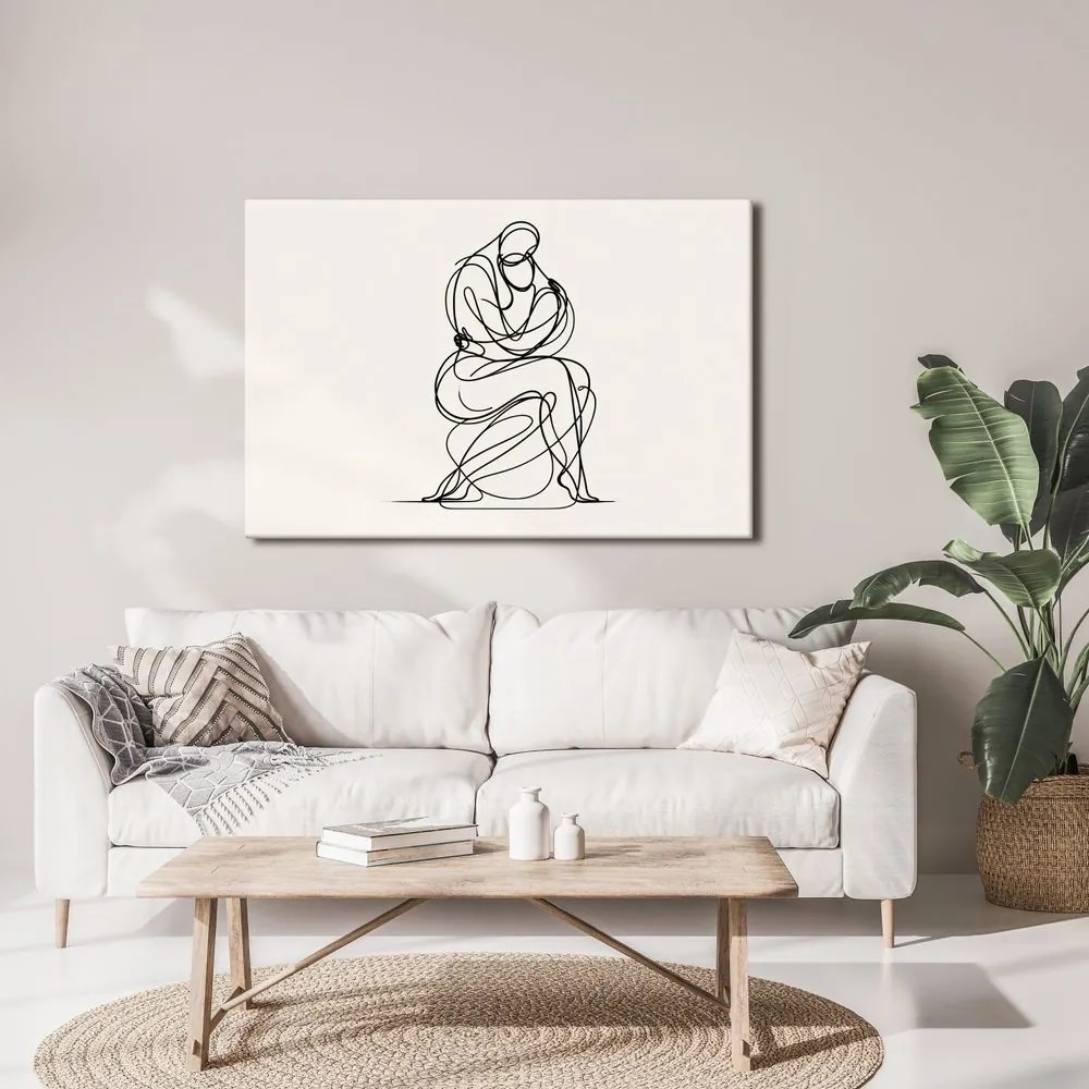 Tablou desen minimalist al unei figuri