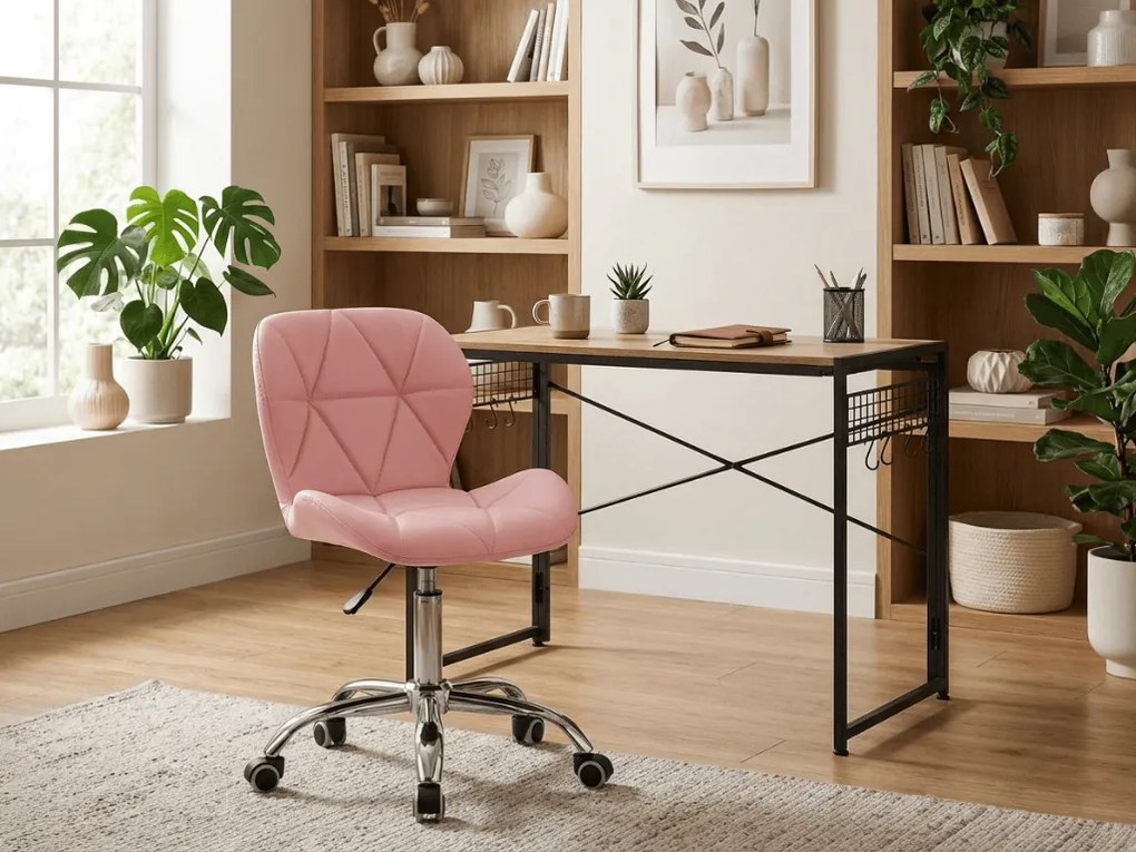 OFERTA Scaun de birou roz AVOLA din piele ecologica Calitatea II.