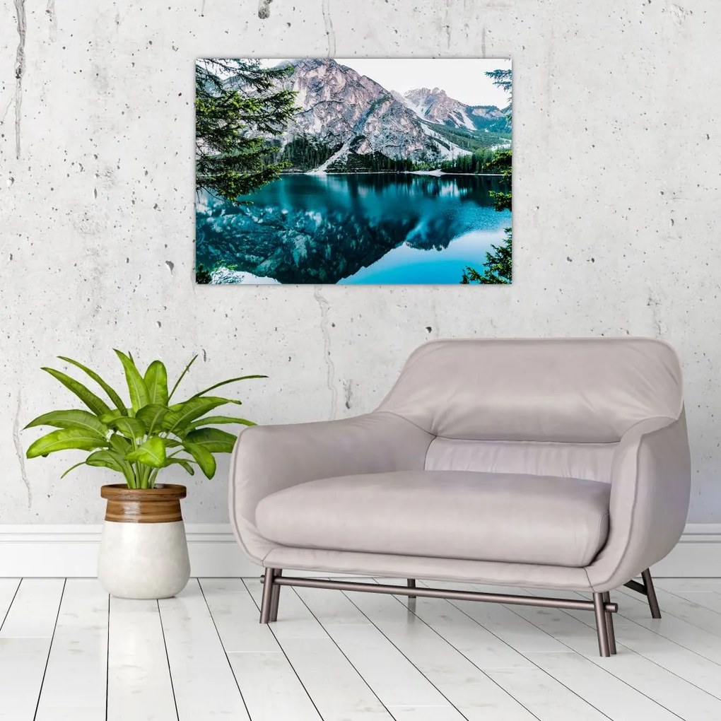 Tablou - Lac în Alpi (70x50 cm)