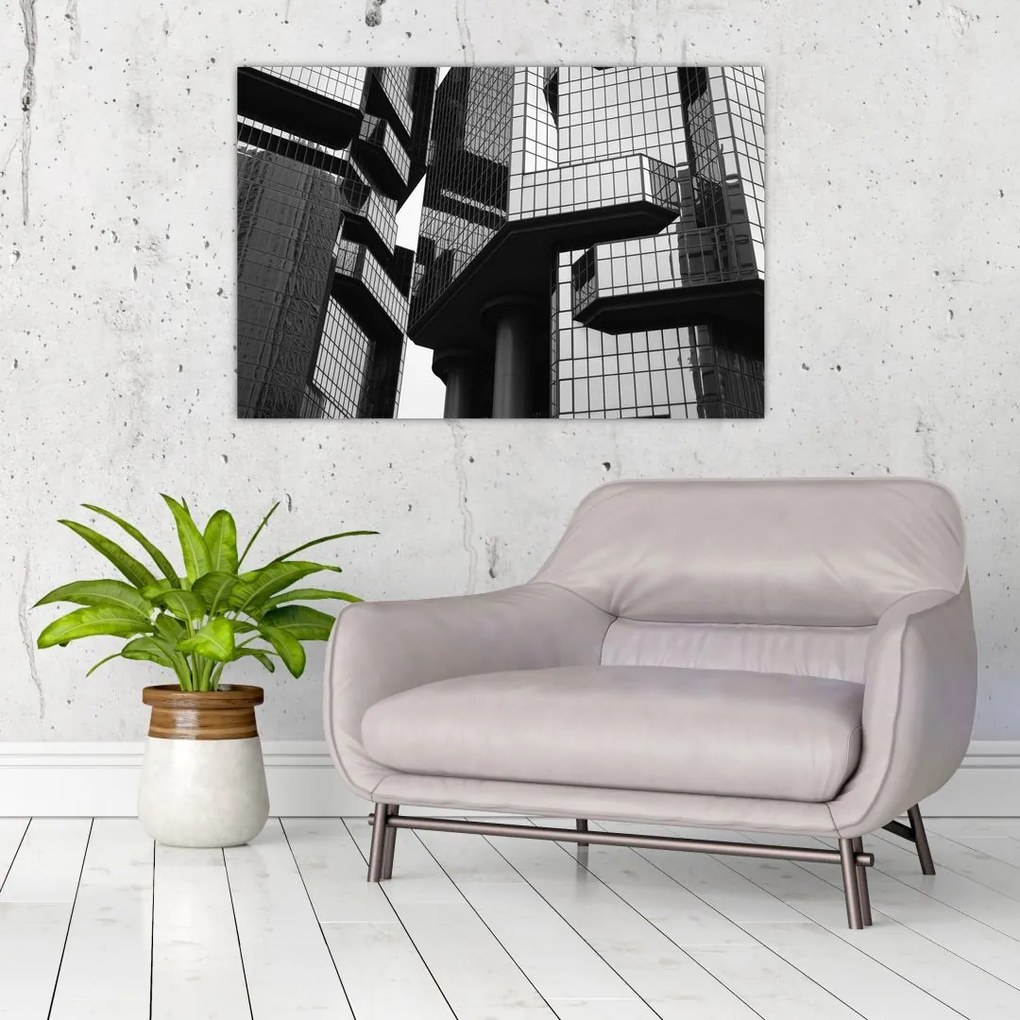 Tablou - Cladiri de sticlă (90x60 cm)