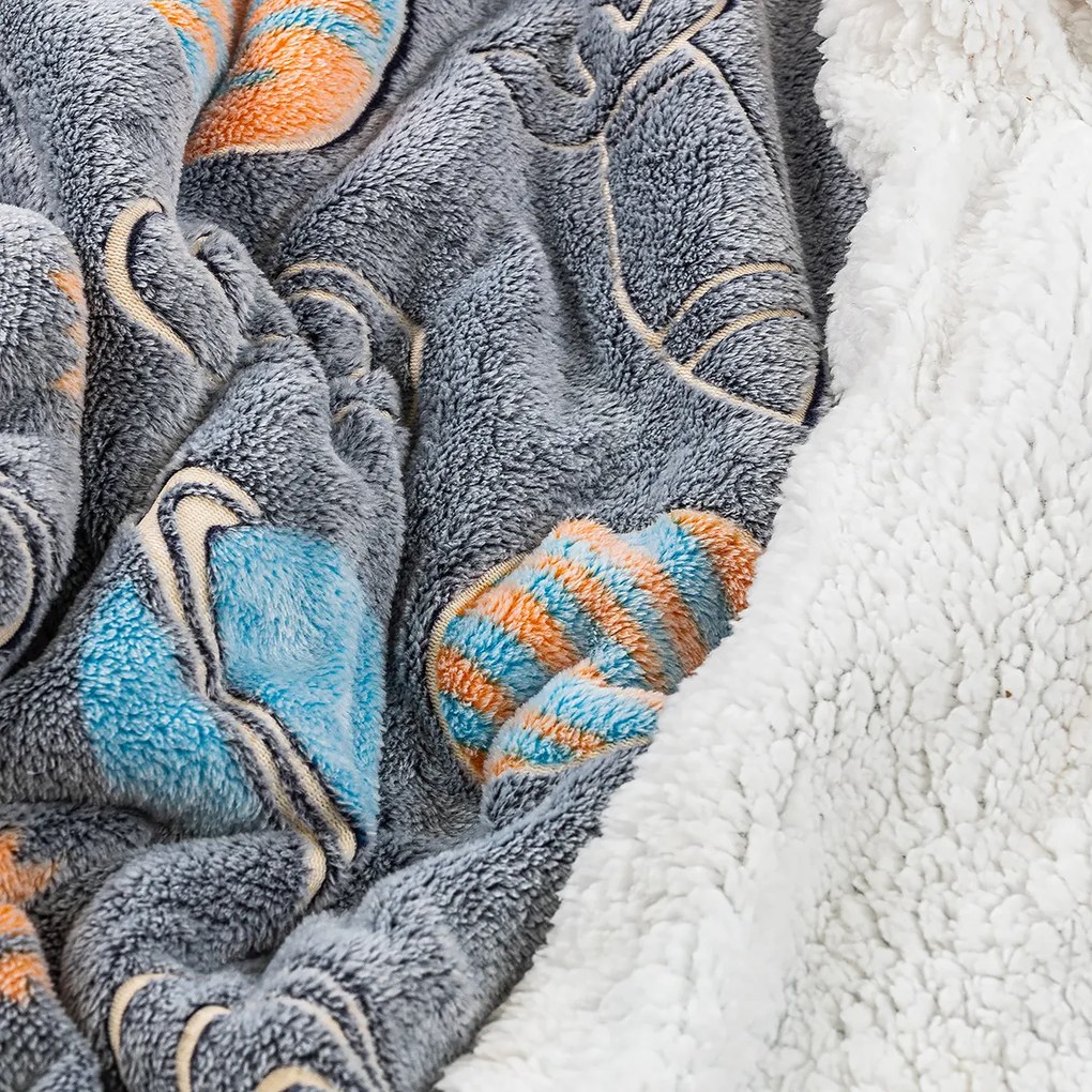 Pătură luminoasă imitație blăniță 4Home Planetarium, 150 x 200 cm