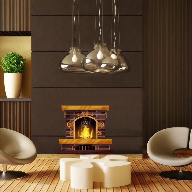 Sticker perete Semineu Decorativ 10