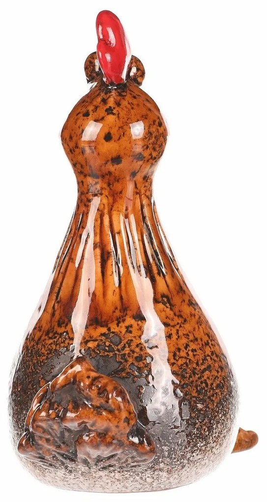Decorațiuni de grădină pentru gard Găină, 8 x 8 x16 cm, ceramică, 16 cm
