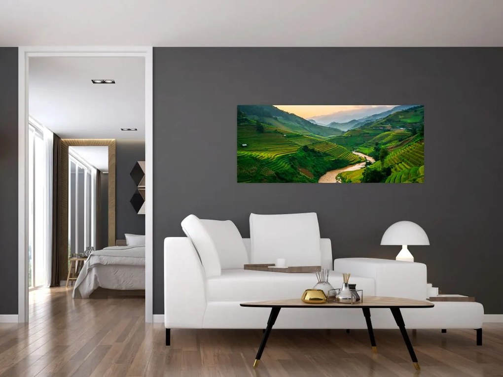 Tablou - Terase de orez II. (120x50 cm)