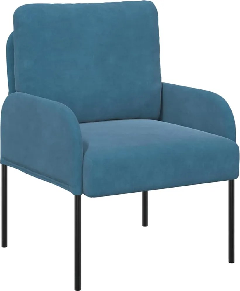 vidaXL Canapele cu pernă 55cm albastru placaj