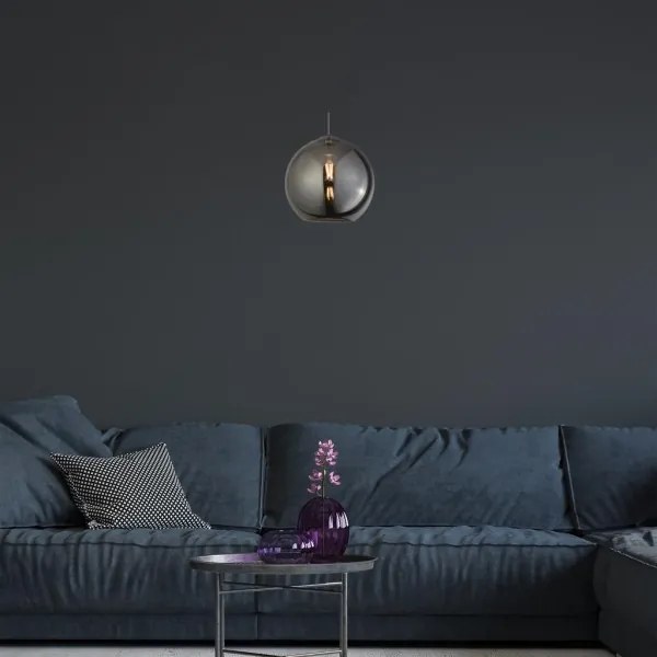 Searchlight - Lustră pe cablu BALL 1xE27/60W/230V negru