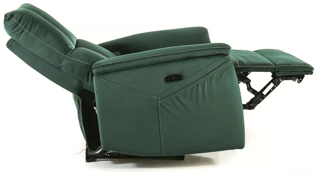 Fotoliu recliner cu functie de masaj Neptun M velvet verde Blu78